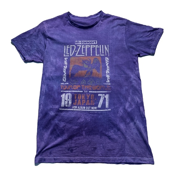 Led Zeppelin Solid Tie Dye Band Tee - Picture 1 of 5